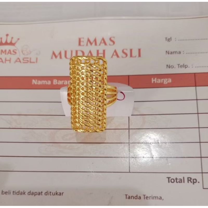 Cincin emas mudah 6gr kadar 17.7 free surat