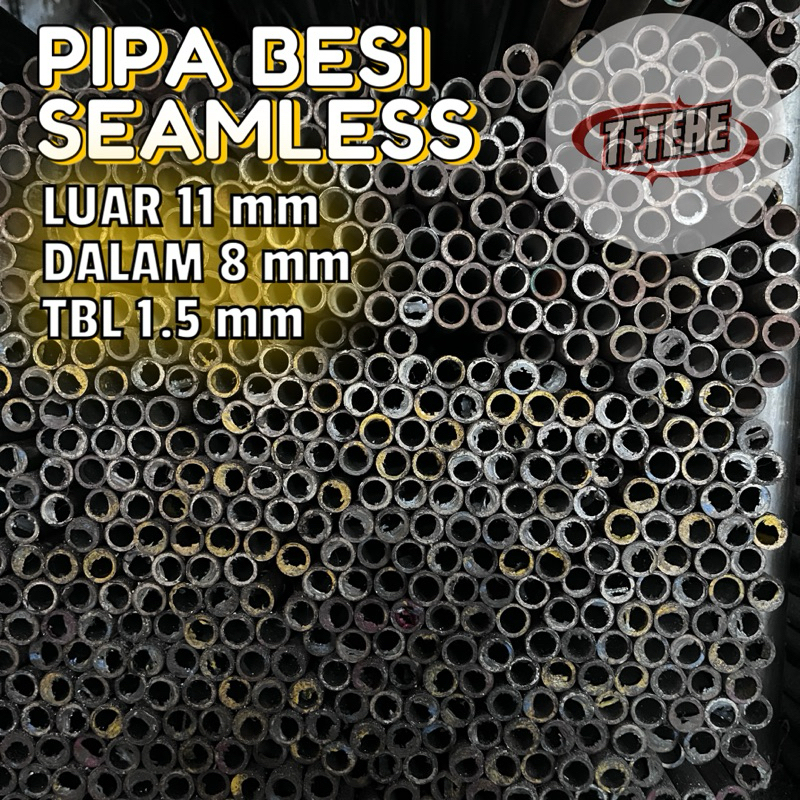 pipa besi seamless od 11mm id 8mm tebal 1.5mm