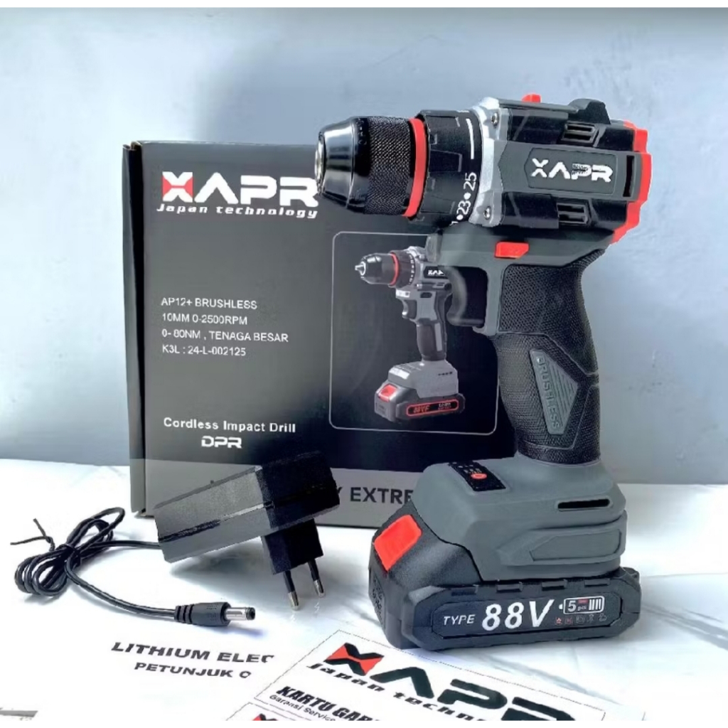 NEW APR 12+ Bor cas cordless Brushless 10mm 1 baterai - Bor APR