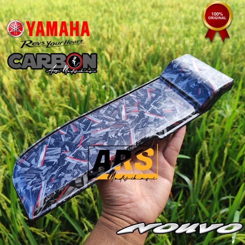 Tutup CVT Tatakan Atas Yamaha Nouvo Carbon WTP Motif Forged Merah
