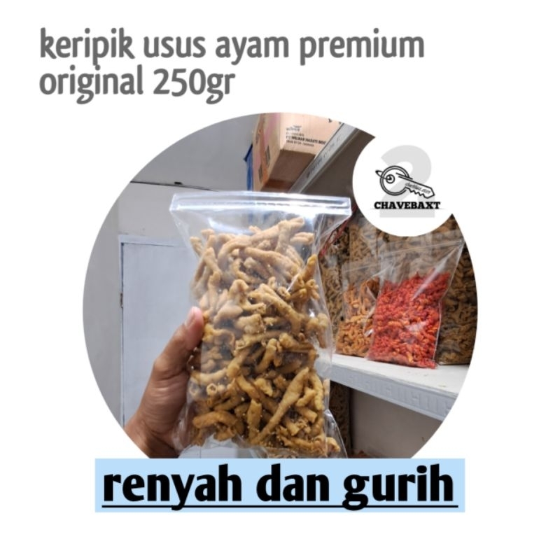 

keripik usus ayam premium 250gr enak renyah pasti gurih/Usus Ayam Crispy 250gr