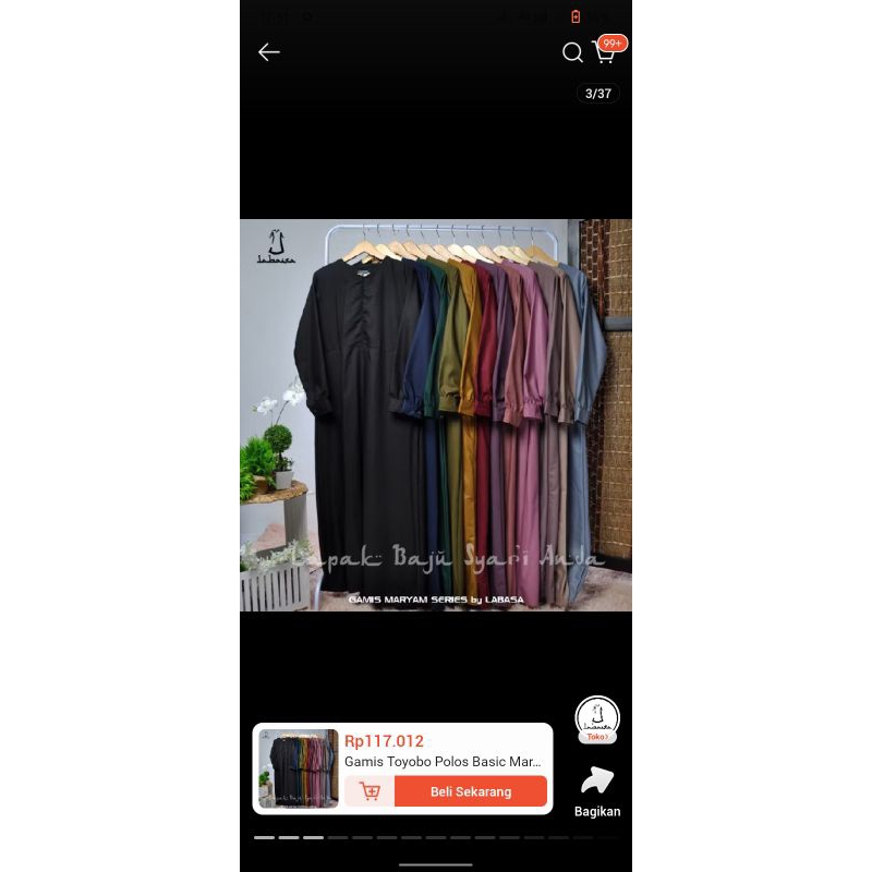 #Preloved | Labasa Gamis Toyobo Polos Series Maryam