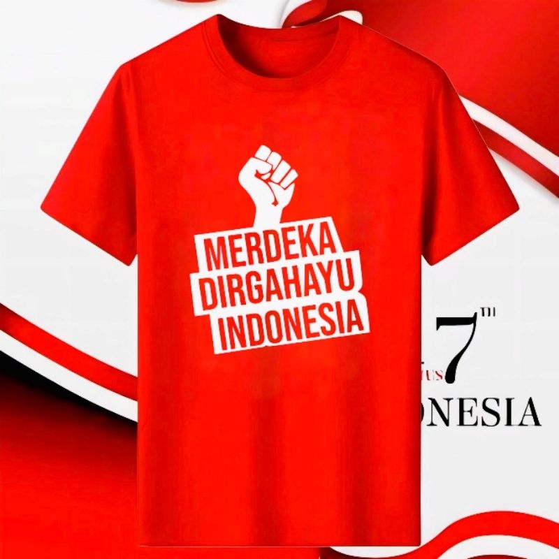 TSHIRT KAOS 17 AGUSTUS 2025 PRIA WANITA DEWASA / BAJU KAOS 17 AGUSTUS 2025 TERBARU / KAOS KEMERDEKAA
