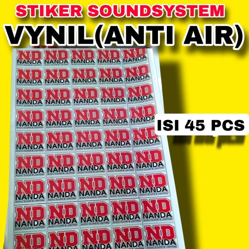 

45Pcs STIKER SOUNDSYSTEM NANDA AUDIO BAHAN VYNIL(ANTI AIR) 1 LEMBAR