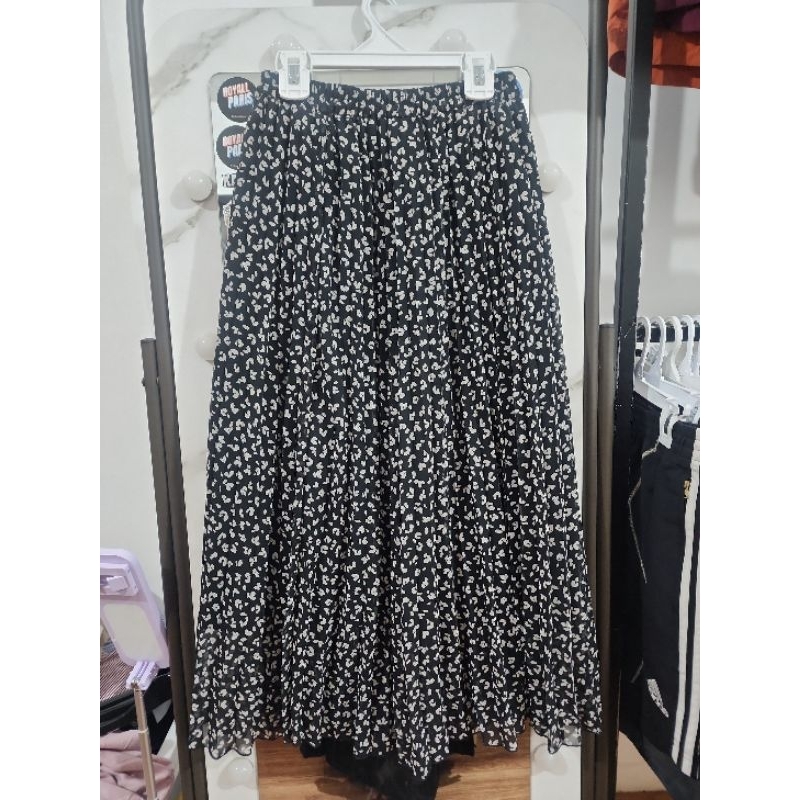 Rok Plisket Pleats Lipit Motif Vintage Animal Print Leopard Macan Kawaii Harajuku Global Uniqlo Japa