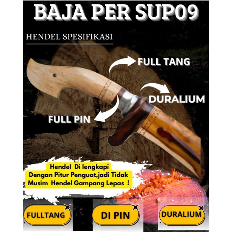 Golok<BAJA PEE SEPUH09<.GOLOK Pamoroan, Baja Original