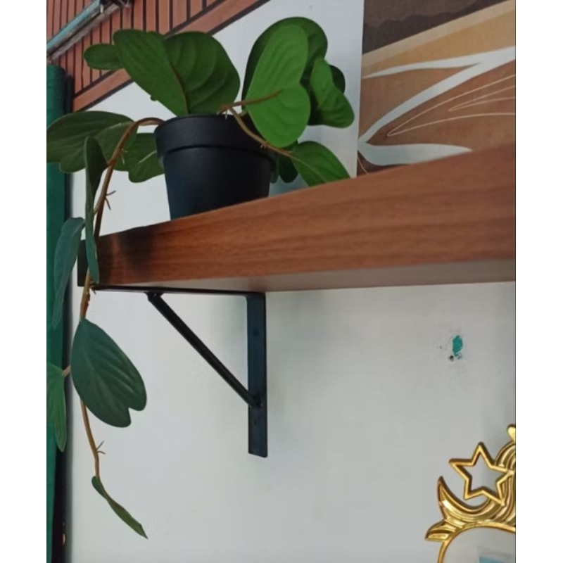 siku besi penyangga rak hiasan / besi siku rak buku / rak dapur