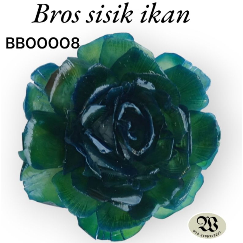 Bros bunga mawar bros sisik ikan kakap asli aksesoris fashion baju dan hijab