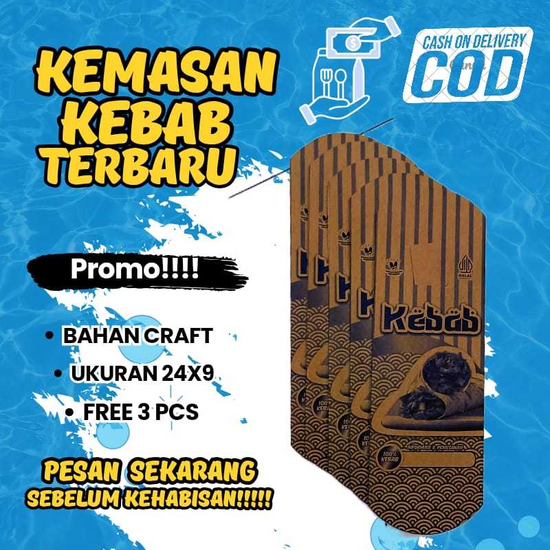 Kemasan craft kebab  Kemasan kebab kertas kraft  Kertas pembungkus kebab  Packaging kebab  Kemasan f