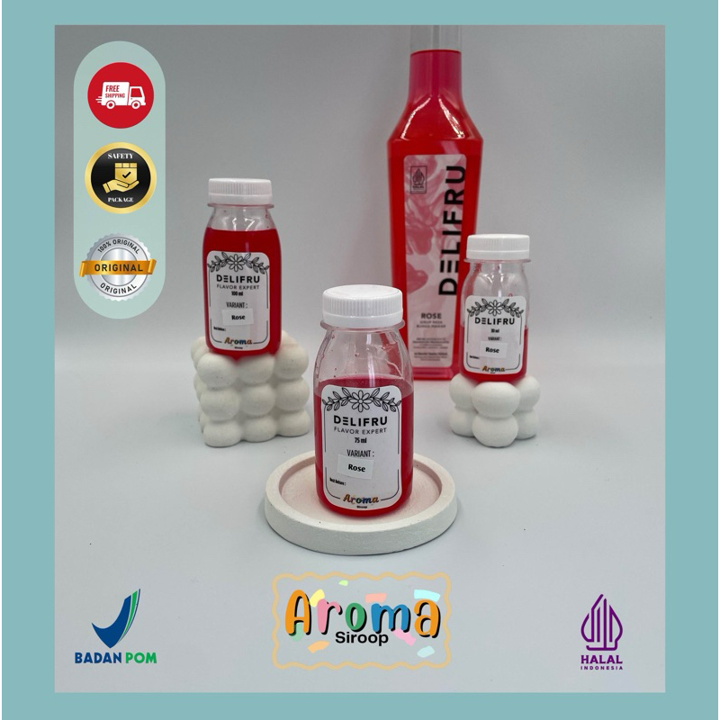 

Delifru Syrup - REPACK Sirup Delifru Rose Mawar Premium ( 100ml - 75ml - 30ml ) Asli 100% ORIGINAL