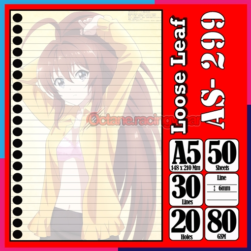 

Loose Leef Leaf A5 Isi 50 Lembar Anime Sexy Miku Gadis kartun seksi Binder Karakter Polos Buku Anak Sekolah Kuliah refil Refill Vol-03
