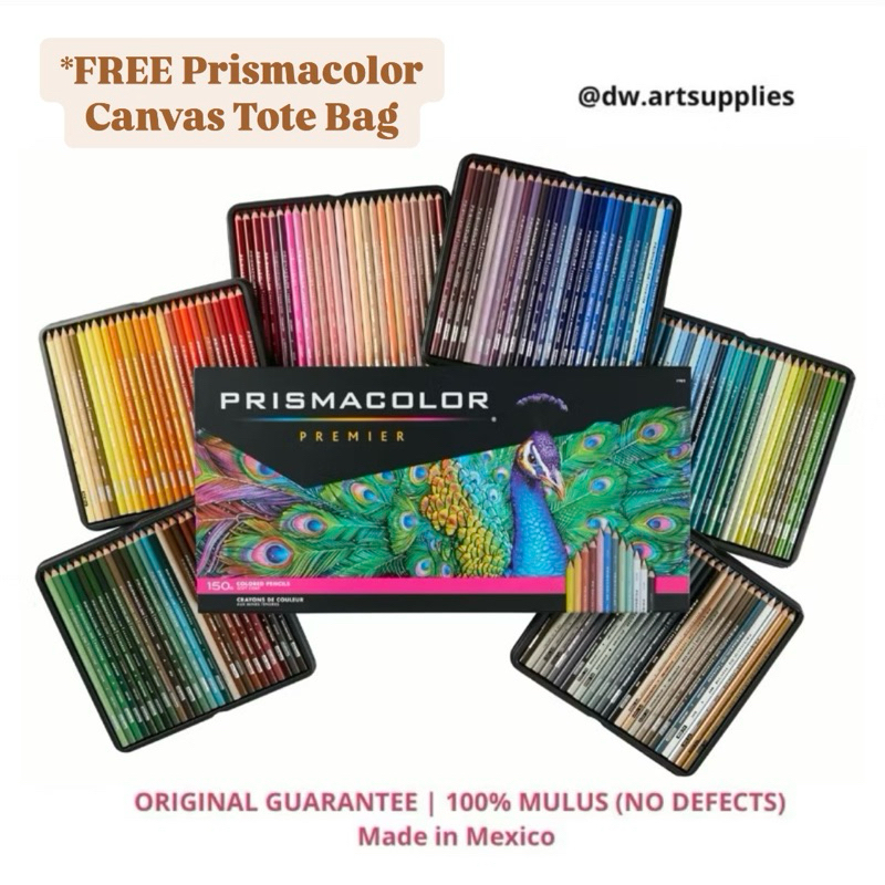 

Prismacolor Premier 150 Colors 100% MULUS Pensil Warna FREE CANVAS TOTE BAG