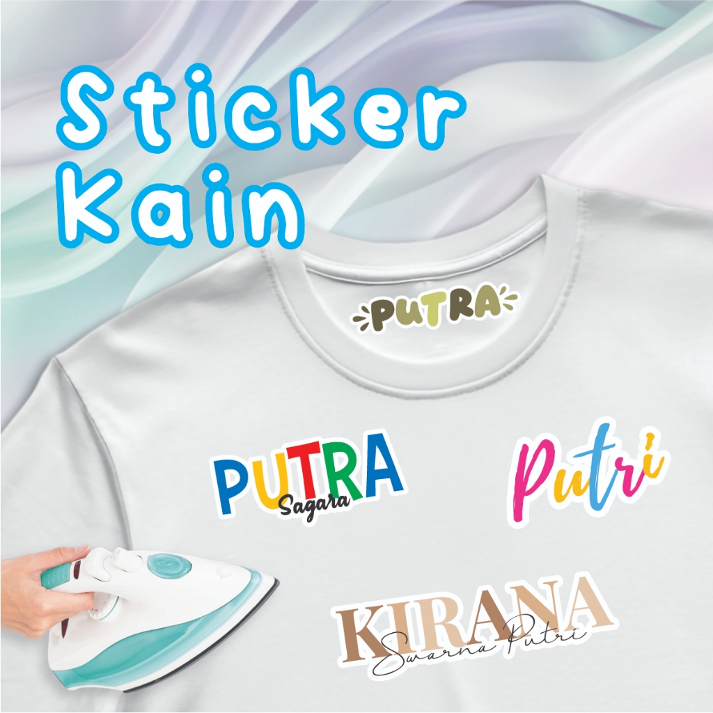 

Stikcker Kain Custom Label Nama Baju Stiker Sablon DTF