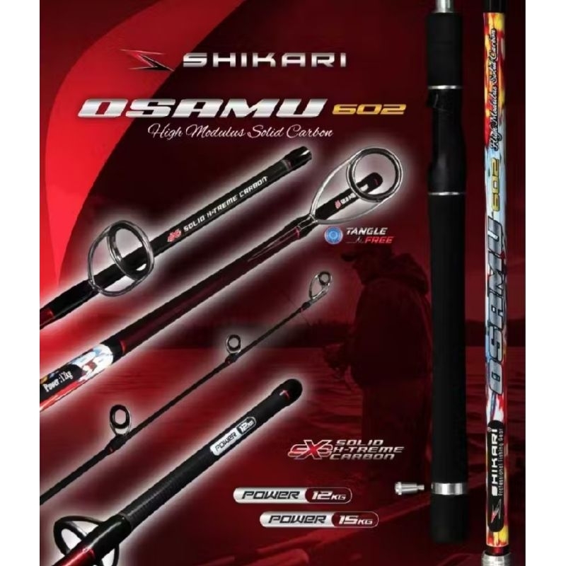 Joran solid carbon joran besutan joran shikari osamu joran ikan monster joran 8 17 lbs 10 20 lbs jor