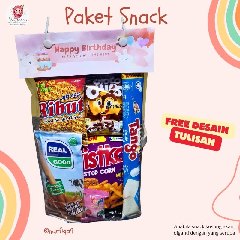 

PAKET SNACK ULTAH/SYUKURAN/LEBARAN