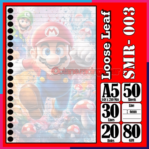 

Loose Leef Leaf A5 Isi 50 Lembar Mario Seper game autestic autestik kartun lucu luigio Binder Karakter Polos Buku Anak Sekolah Kuliah refil Refill