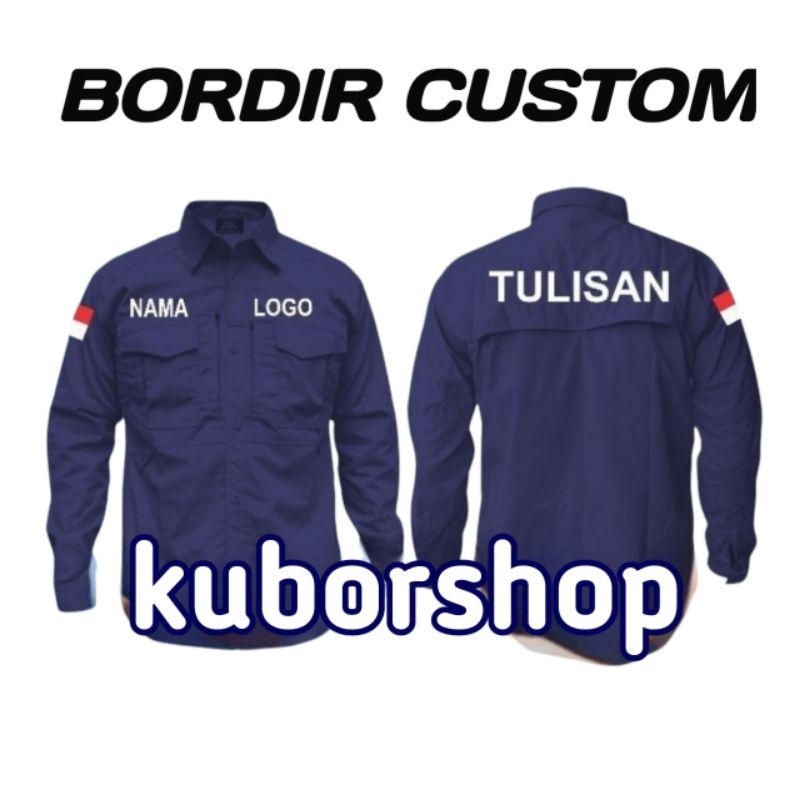 kemeja m-tac bordir suka suka baju m-tac bordir custom seragam m-tac