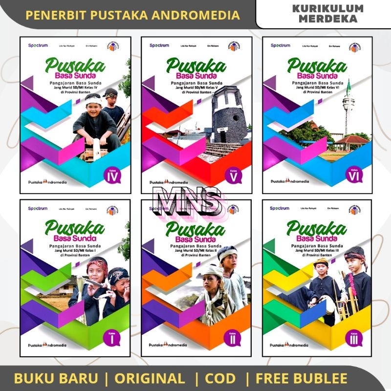 Pusaka Basa Sunda Prov Banten SD/ MI Kelas 1 2 3 4 5 6 KM Penerbit Pustaka Andromedia