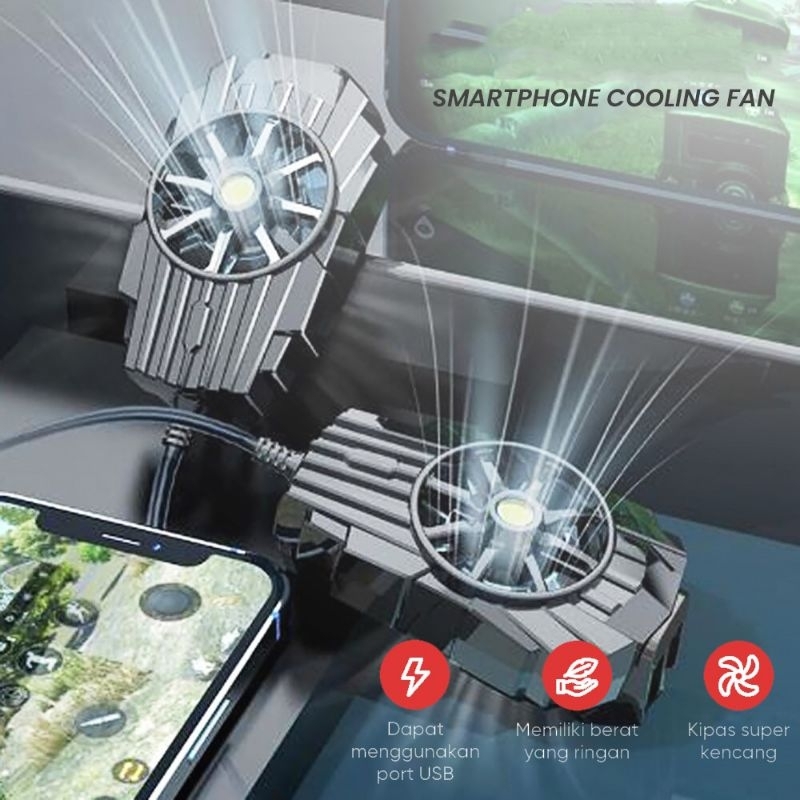 TaffGO Kipas Pendingin Hp Untuk Main Game Cooler Hp Gaming Cooling Fan Kipas Pendingin Gaming