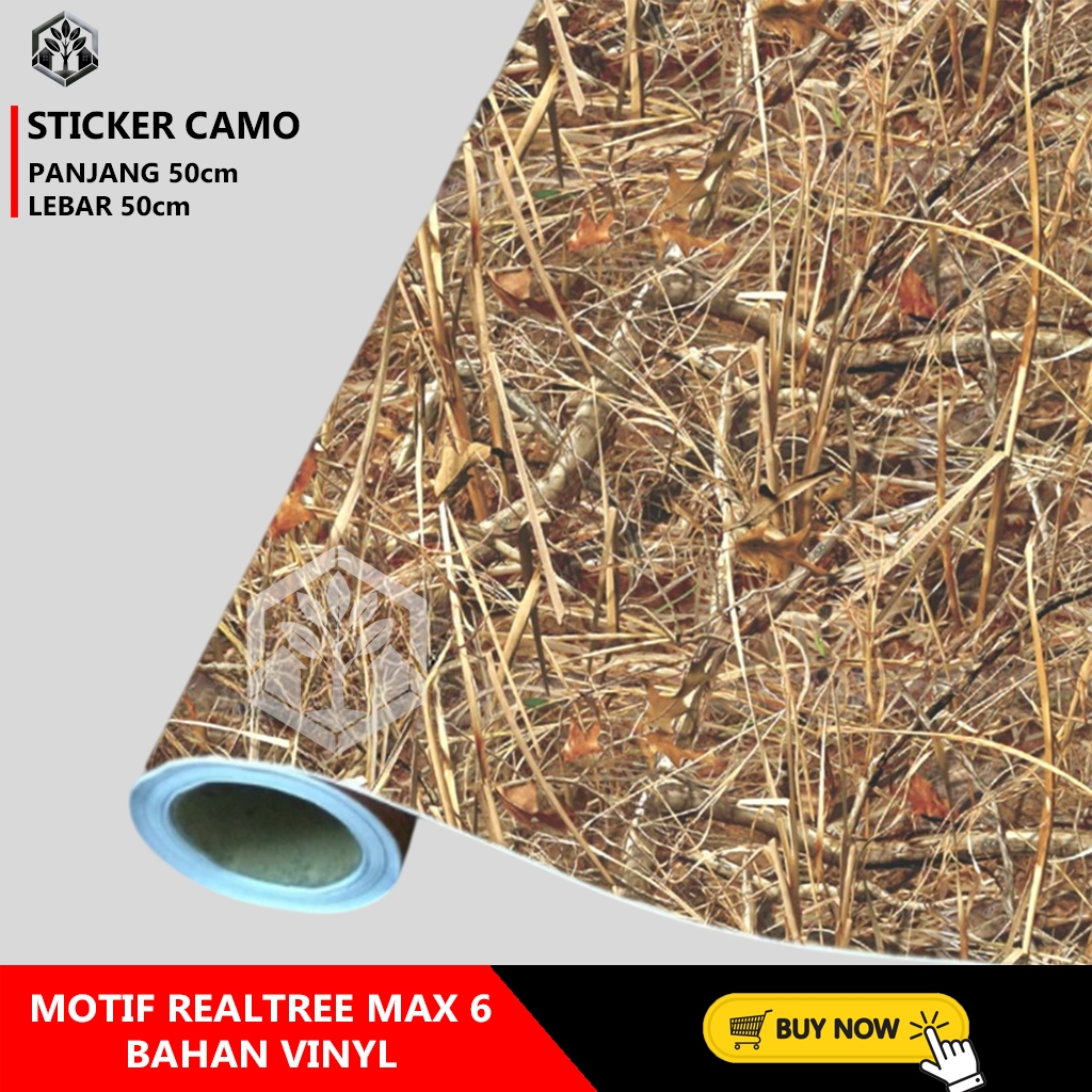 

STICKER CAMO BAHAN VINYL MOTIF REALTREE MAX 6 50x50cm