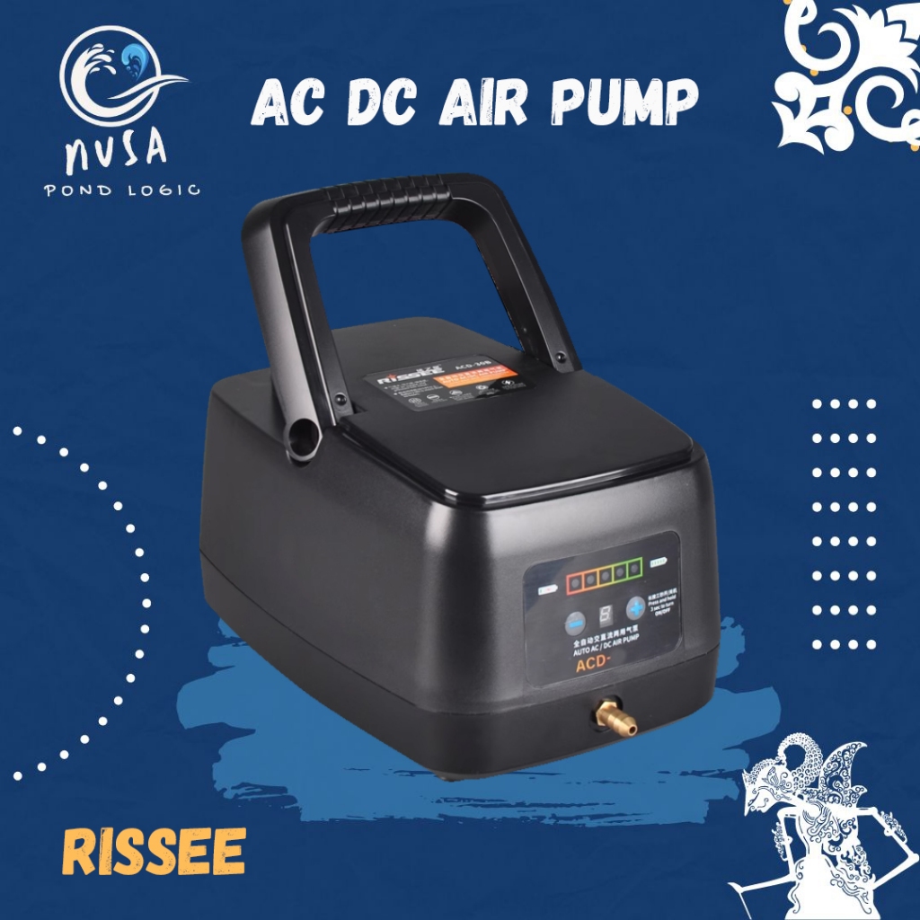 Aerator AC DC Air Pump Pompa Udara Kolam Ikan Koi Rissee ACD 30