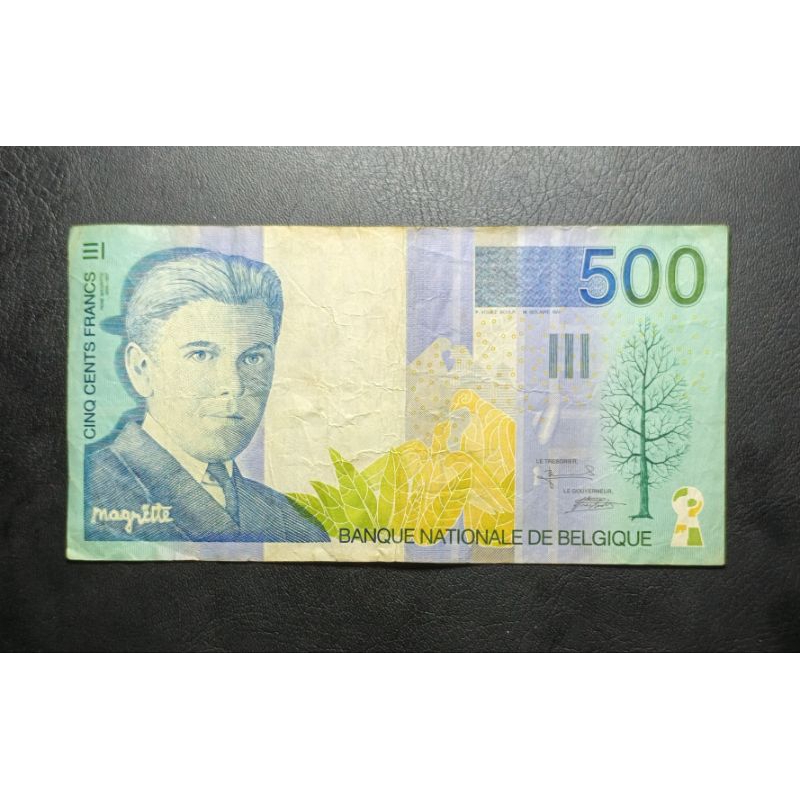 Uang Kertas Asing Belgia 500 Francs