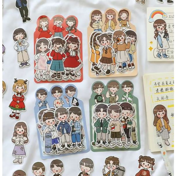 

1PC STICKER CHIBI BOY STIKER KARAKTER DECO BUJO | MIN BELANJA 10RIBU