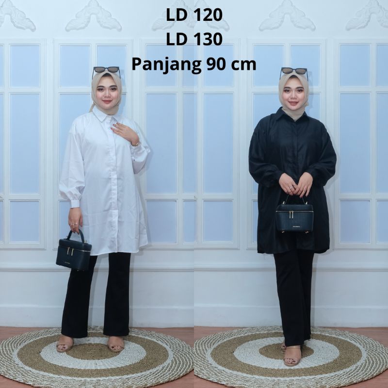 Baju Wanita Tunik Jumbo Polos LD 120 LD 130 Terlaris