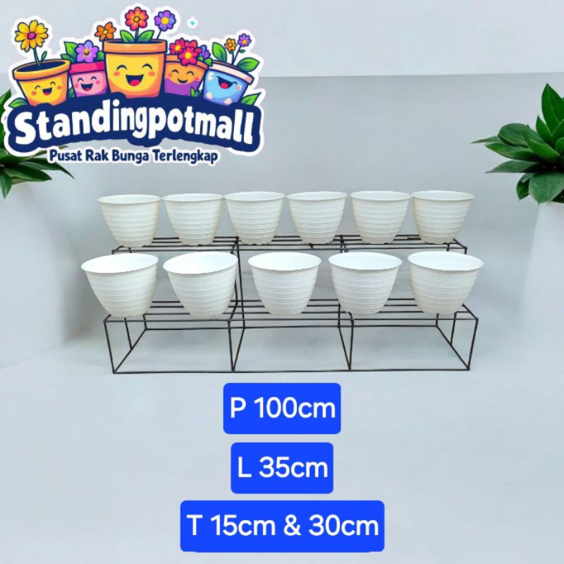 standing pot bunga aesthetic ruang tamu rak bunga sudut ruang tamu