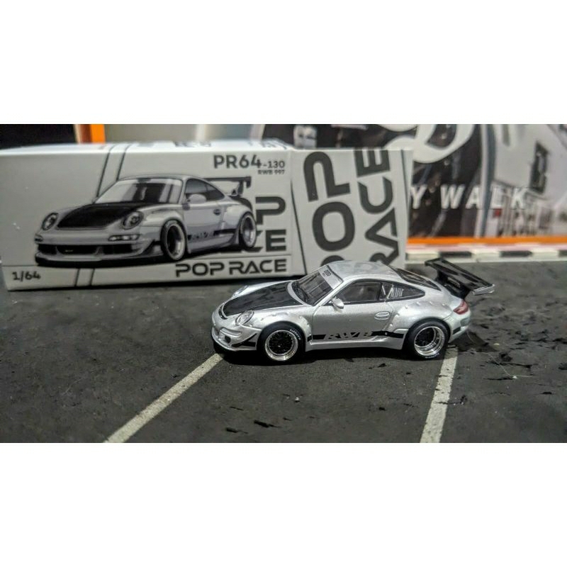 Diecast Poprace Pop Race Porsche RWB 997 Silver