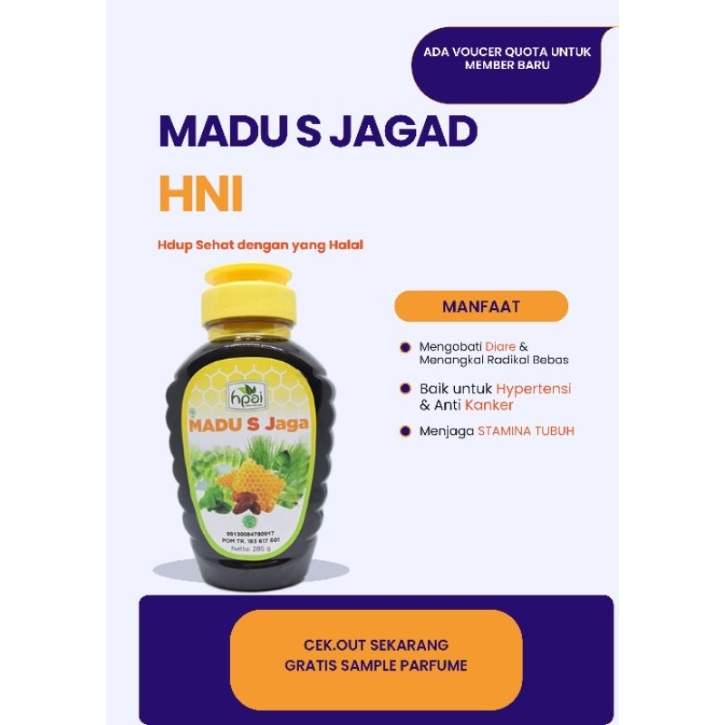 Madu Sapu Jagad Produk Herbal HNI Halal Network Indonesia Bebas Kimia dan Aman di konsumsi Siapa Saj