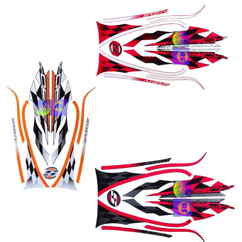 stiker striping skotlet lis body motor honda scoopy sporty tahun 2018