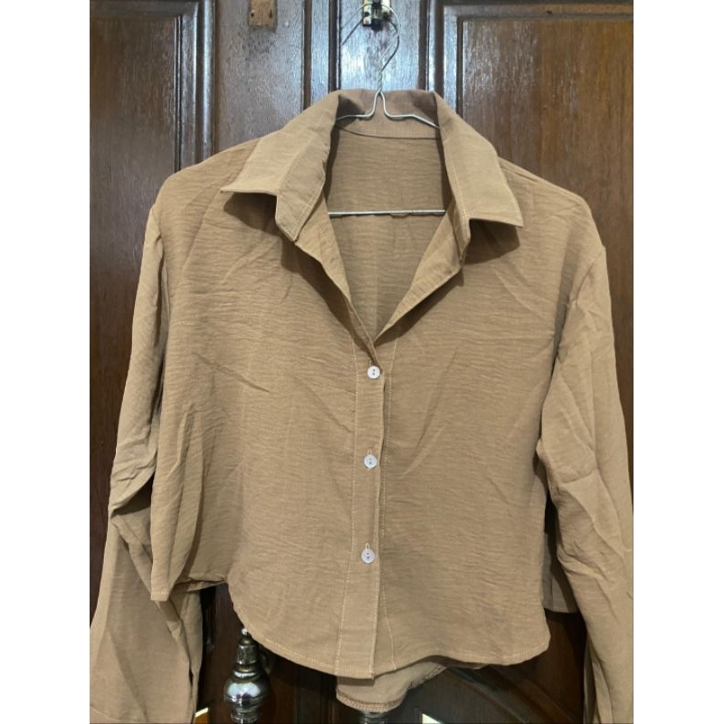 Kemeja Crop Wanita Polos