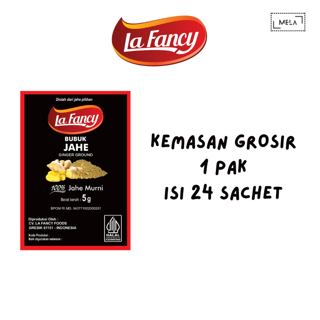 

La Fancy Bubuk Jahe 5 gr - 1 Pak isi 24 Sachet