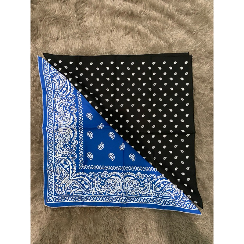 Bandana Scarf Slayer Bando Hitam-Biru