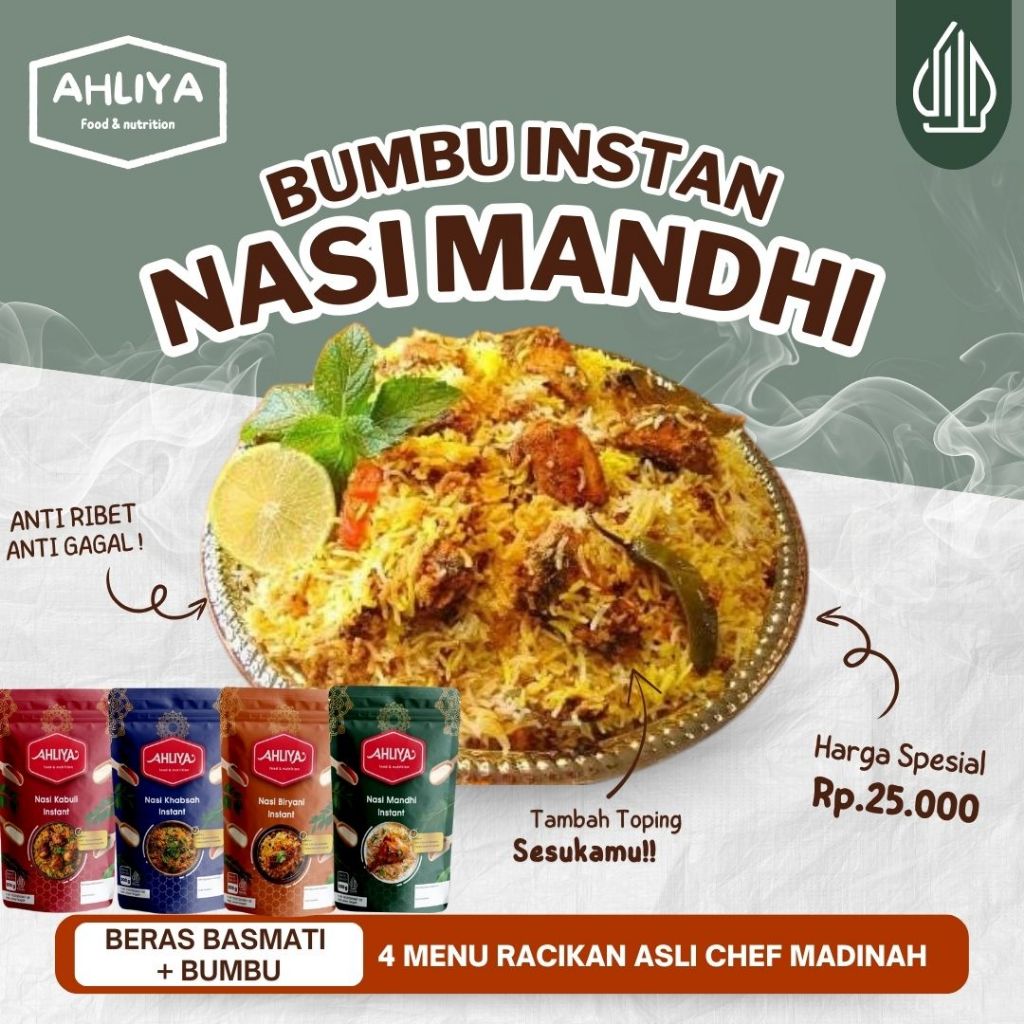 

BERAS BASMATI (KEMASAN EKONOMIS 200GRAM) + BUMBU NASI KEBULI | BIRYANI | MANDHI| KABSAH