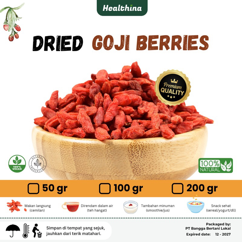 

❤️DSM❤️ Goji Berry /Goji Berry Kering /Dried Goji berry 200 gr Premium Quality / Gojiberry / kichi / kiche / wolfberry / jiuji Goji Berries - Makassar HAYS