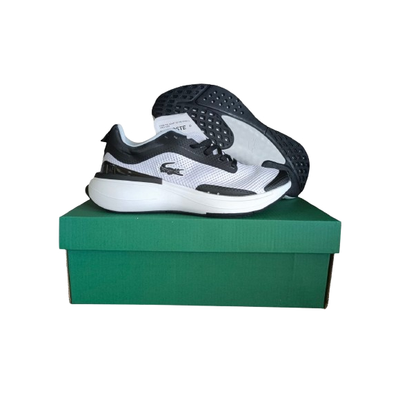 "Lacoste Active Run Sneaker Pria - Hitam Putih | Sepatu Kasual & Sporty"