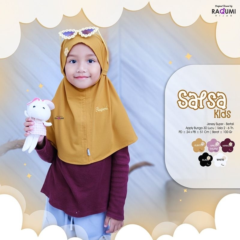 SALSA KIDS ORI BY RAQUMI // HIJAB KIDS // HIJAB ANAK // HIJAB SEKOLAH // HIJAB ANAK TALI // HIJAB AN