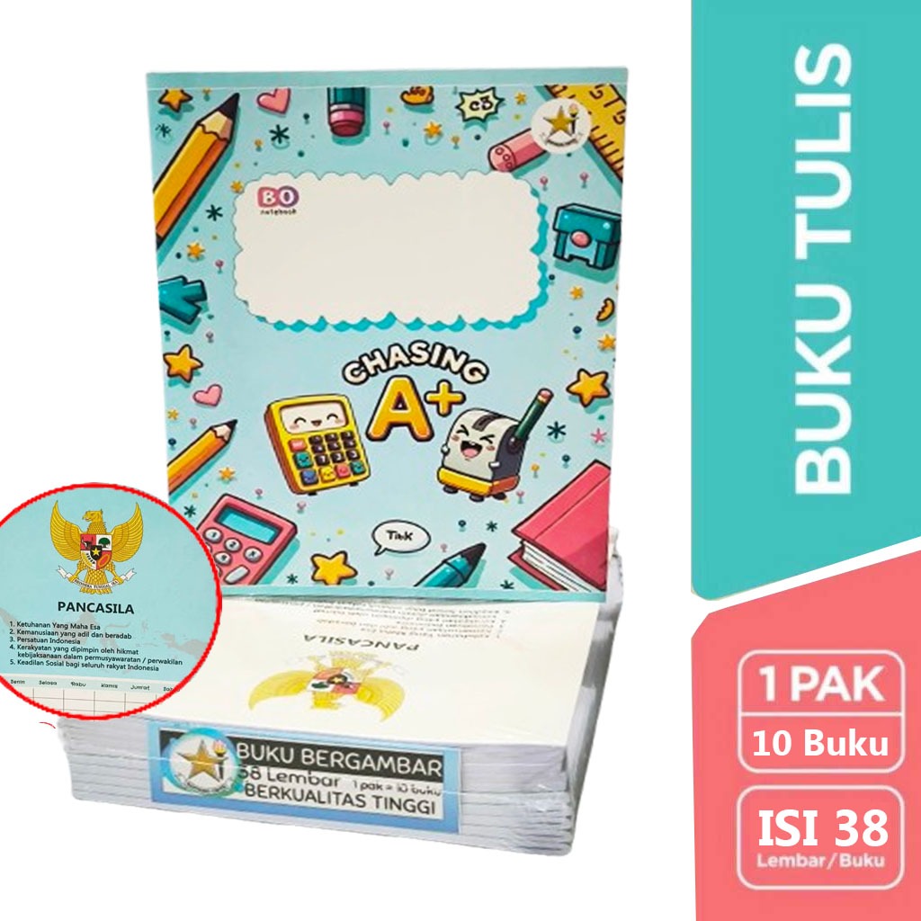 

10 PCS BUKU TULIS 38 LEMBAR MURAH GROSIR / BUKU PENDEK 38 LEMBAR