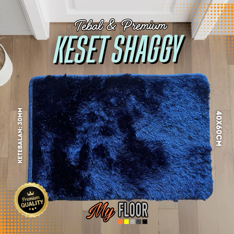 Keset Shaggy Polos Tebal Premium alas Lantai Ruang Tamu dan Kamar Tidur / keset bulu keset kaki bulu