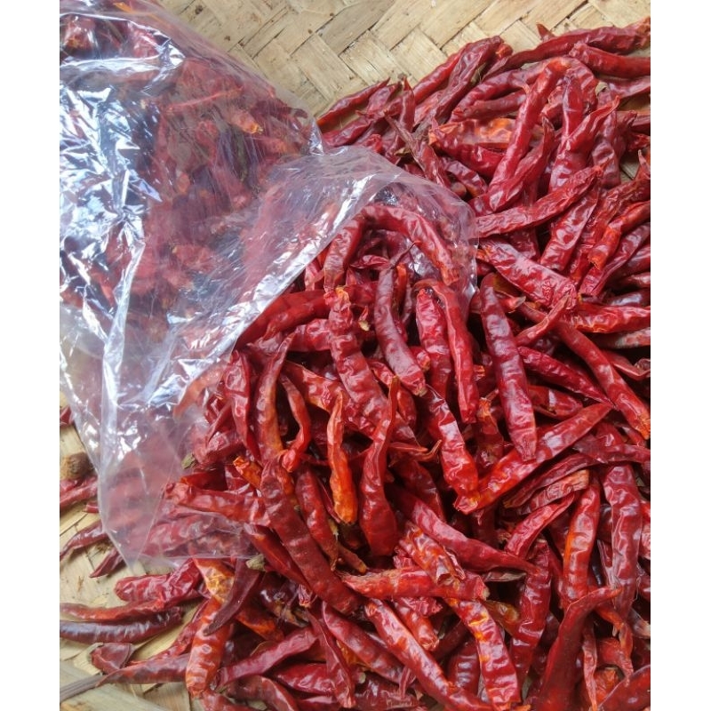

MURAH CABE KERING SUPER ukuran 100gram asli,pedas alami tahan lama siap pakai