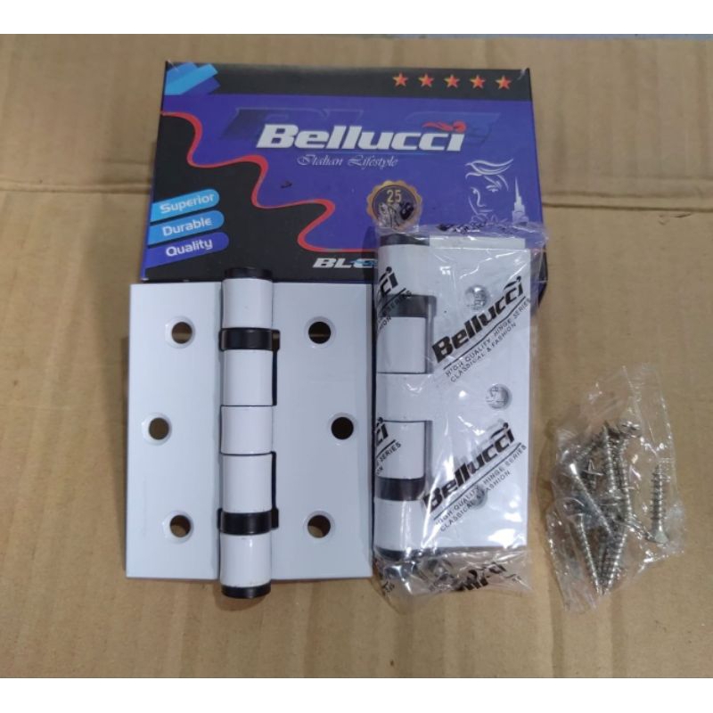 Engsel Jendela 3" Bellucci, WH / Engsel Jendela 3" Bellucci, Putih