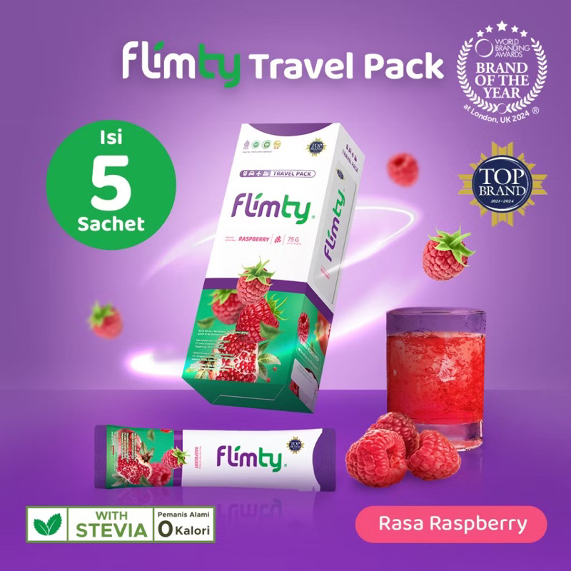 

Flimty Fiber Travel Pack (5 sachet) RASA RASBERRY