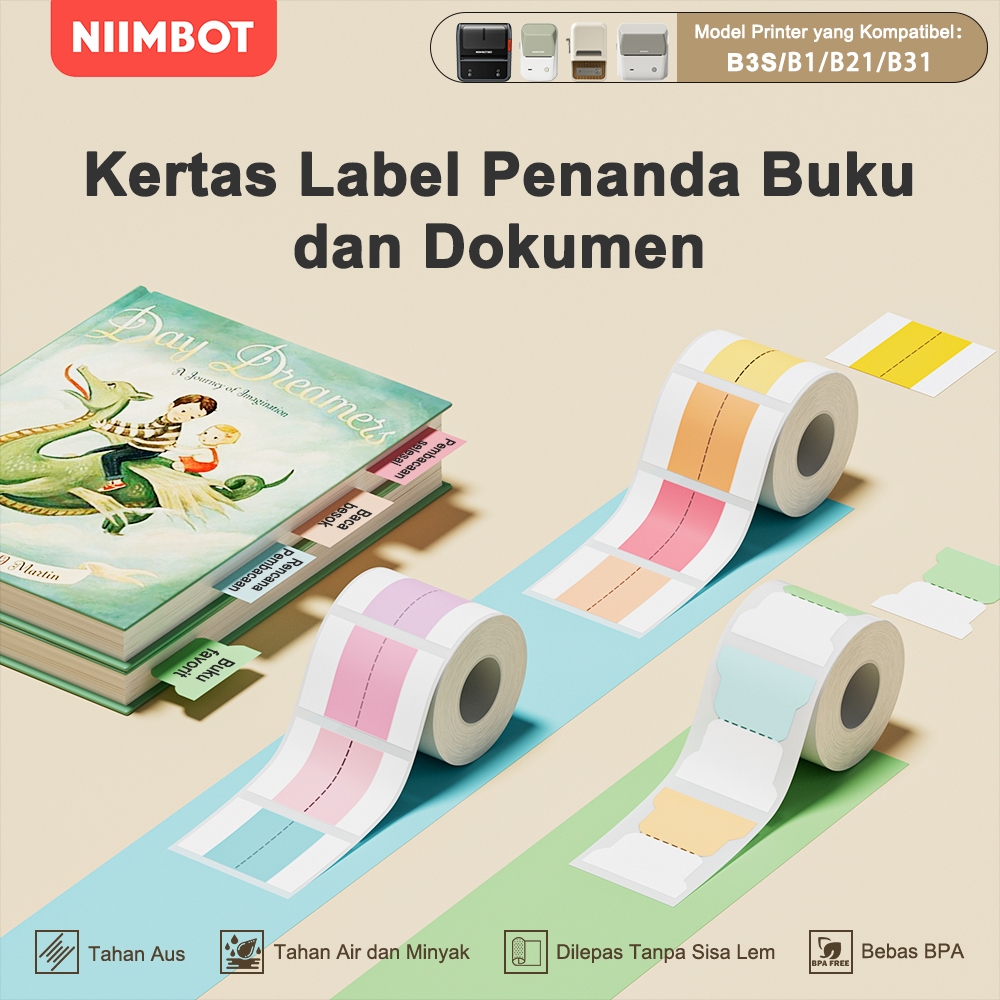 

NIIMBOT B21/B1/B3S Stiker Label Indeks, Catatan Tempel, Stiker Klasifikasi Label, Stiker Tanda