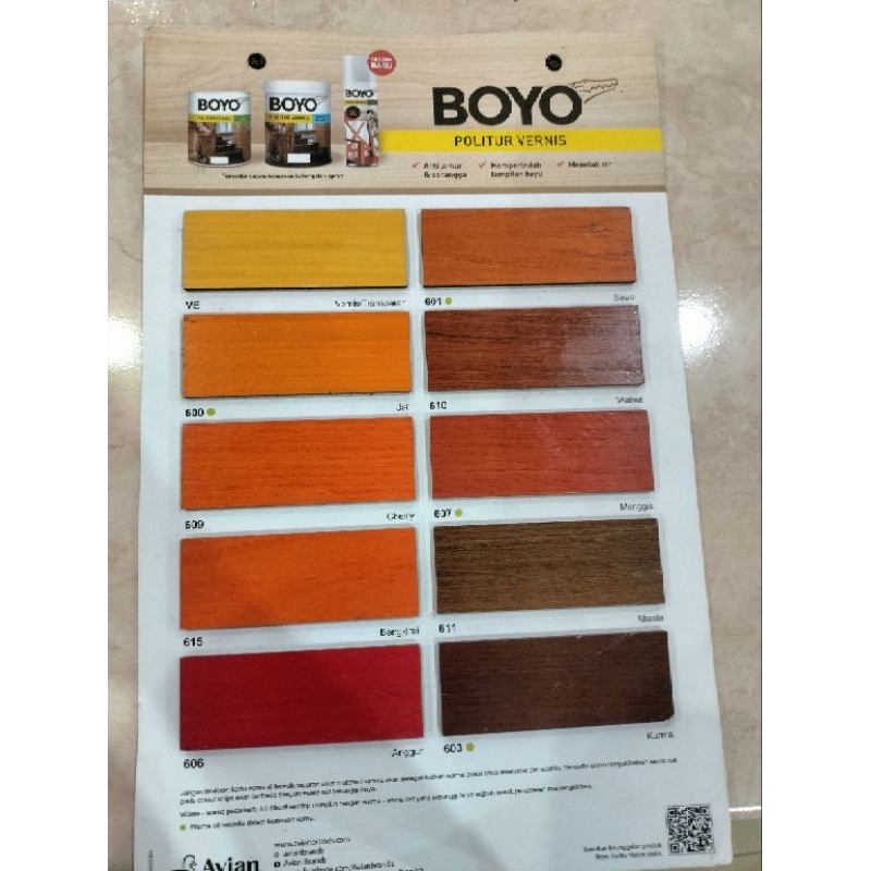 CAT KAYU - POLITUR VERNIS - BOYO SPRAY - CAT