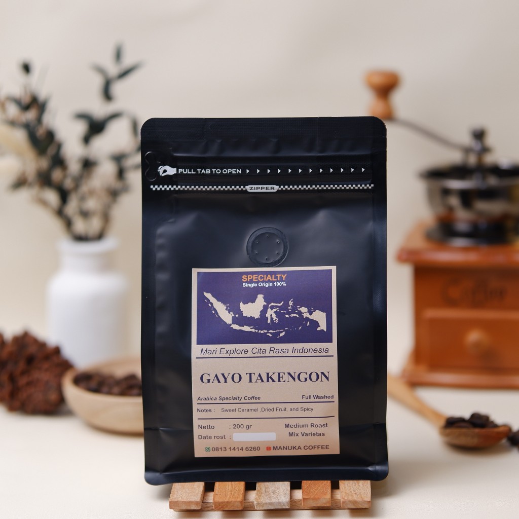 

Kopi Arabika Aceh Gayo Takengon 200g - Biji / Bubuk Kopi Manuka Coffee Roasted Beans