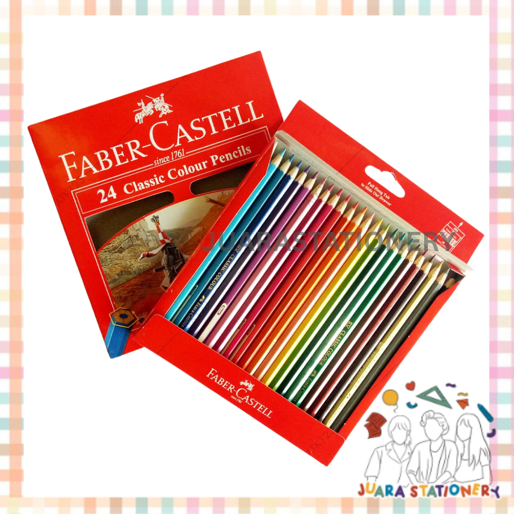 

(1187) JUARASTATIONERY Pensil Warna Faber Castell Classic 24 Warna Premium / Color Pencil