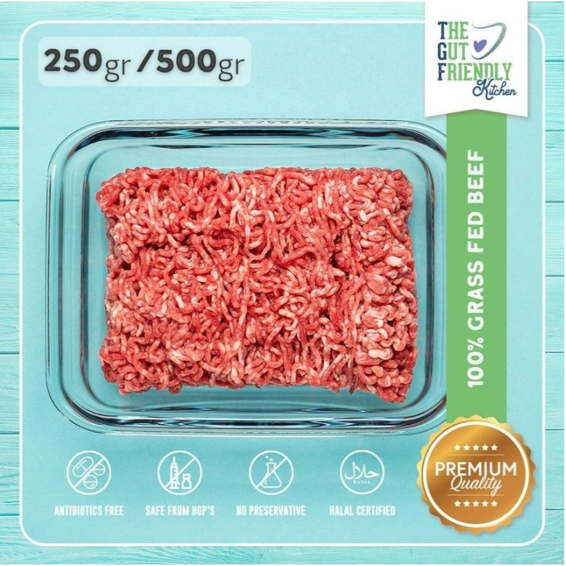 

100% GRASSFED BEEF PREMIUM Ground Beef / Minced Beef (Daging Giling) - With Fat 500gr