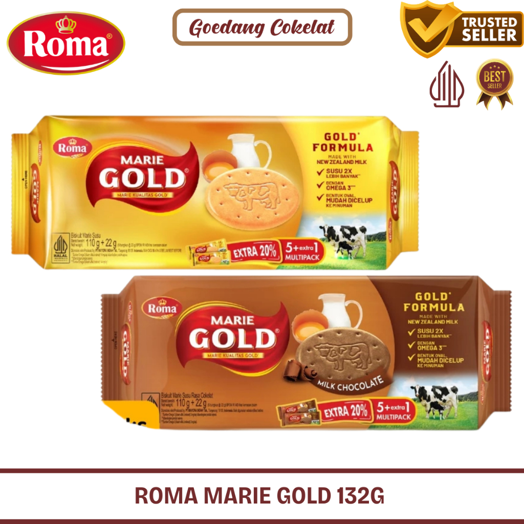 

Biskuit Roma Marie Gold Double Milk Chocolate Kemasan Pack 132g